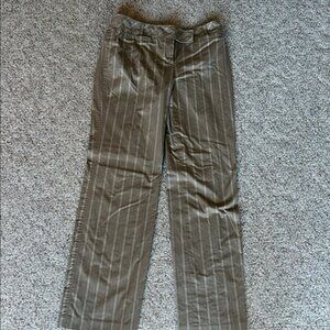 LOFT Ann Beige Striped Pants